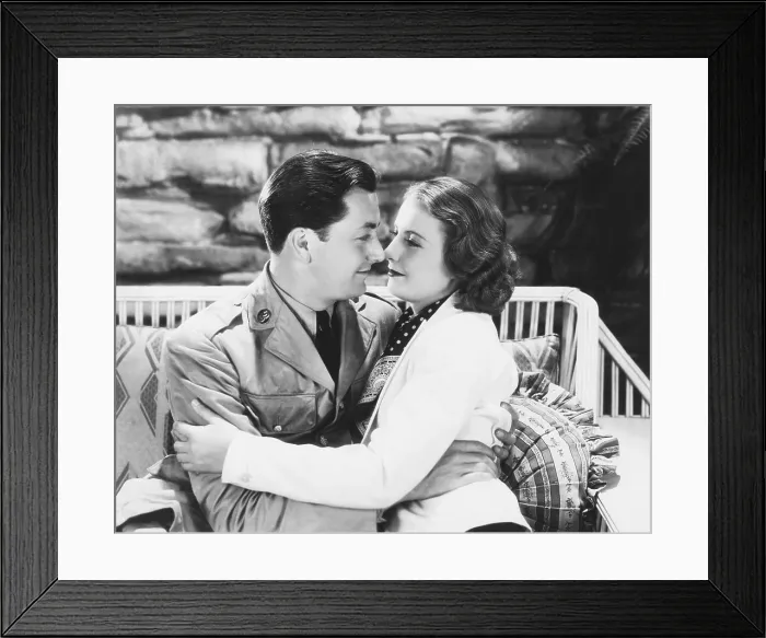 Framed Print : RED SALUTE, from left: Robert Young, Barbara Stanwyck, 1935
