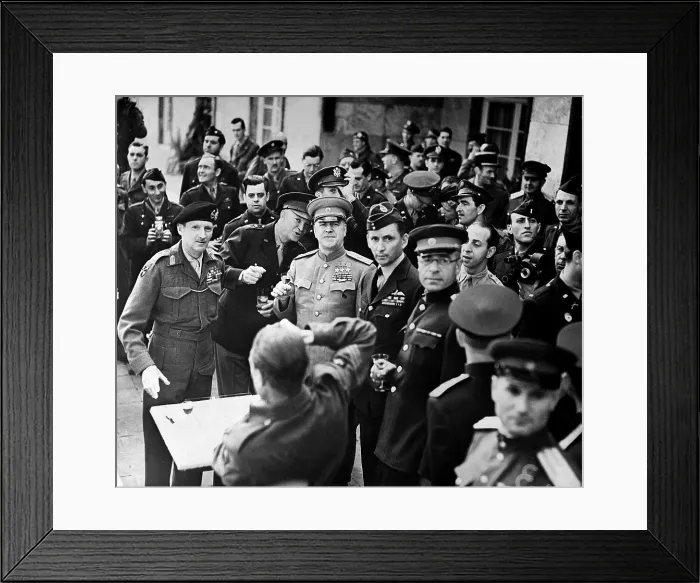 Framed Print : Allied chiefs at General Eisenhower's Headquarters at Frankfurt, Germany