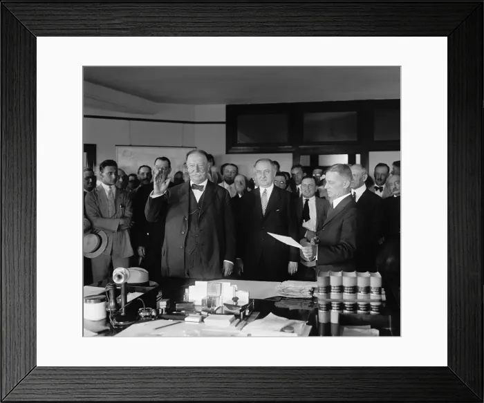 Framed Print : Former President William Howard Taft being sworn in as Chief Justice of the Supreme Court. July 11, 1921 Framed Print : Former President William Howard Taft being sworn in as Chief Justice of the Supreme Court. July 11, 1921