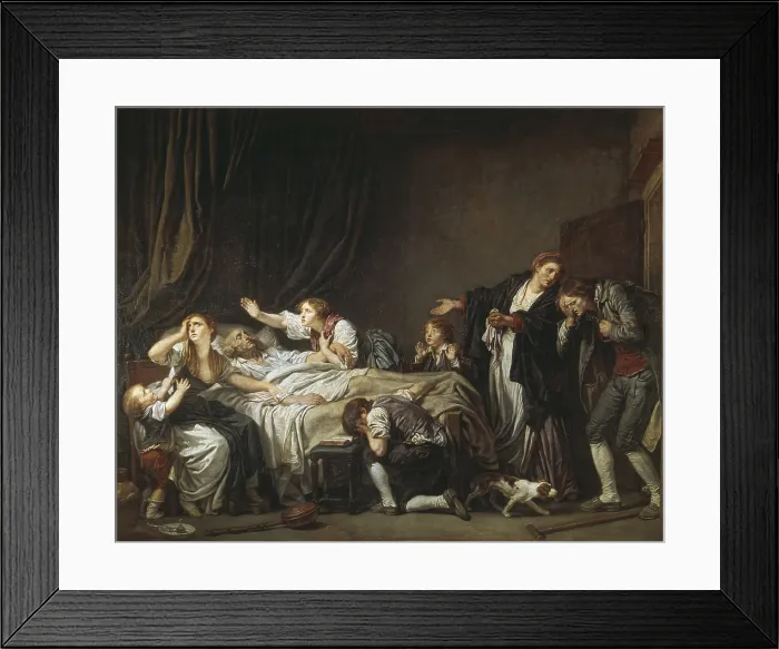 Framed Print : GREUZE, Jean Baptiste (1725-1805). The Punished Son (Le Fils Puni ). 1778. Rococo. Oil on canvas. FRANCE. Paris. Louvre Museum