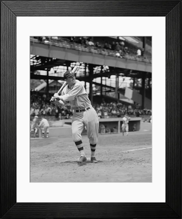 Framed Print : Heinie Manush in batting stance in his second Major League season with the Detroit Tigers, 1924 Framed Print : Heinie Manush in batting stance in his second Major League season with the Detroit Tigers, 1924