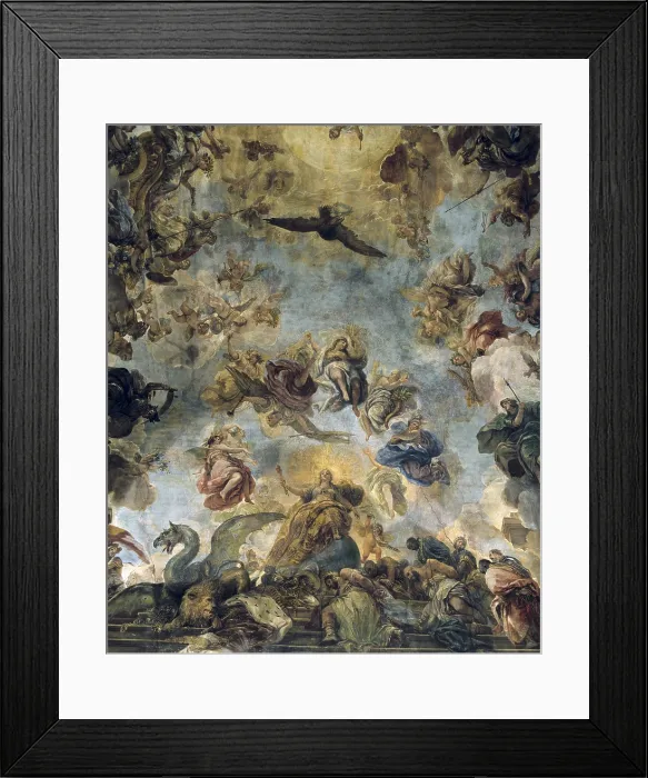Framed Print : GIORDANO, Luca (1632-1705). Allegory of the Golden Fleece. Circa 1697. SPAIN. Madrid. Cason del Buen Retiro. Baroque art. Fresco. - J