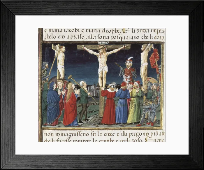 Framed Print : DE PREDIS, Cristoforo (1440-1486). Stories of Saint Joachim, Saint Anne, Virgin Mary, Jesus, the Baptist and the End of the World. 1476