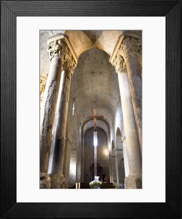 Framed Print : SPAIN. Besalu. St.Peter's Church. Benedictine Monastery. Romanesque art. - Lucas Vallecillos / Iberfoto / Everett Collection (568110)**US SALES ONLY**