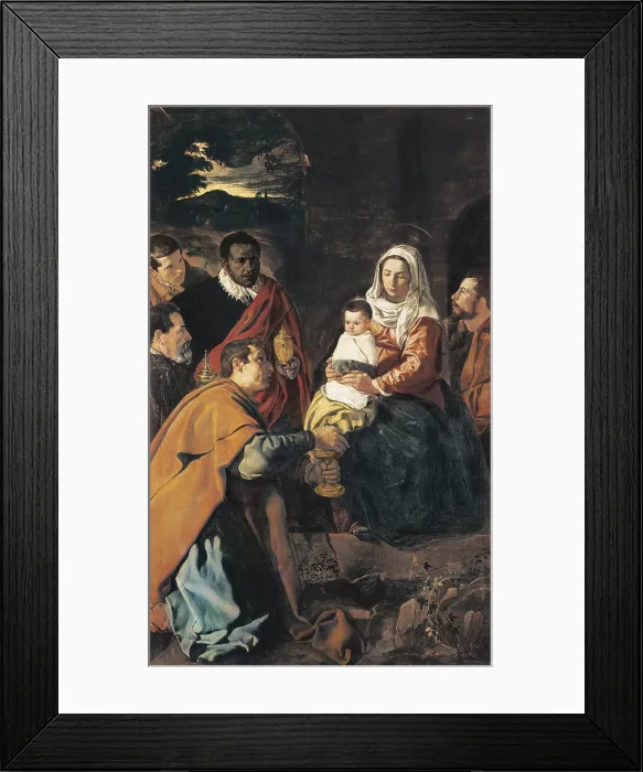Framed Print : VELAZQUEZ, Diego Rodriguez de Silva (1599-1660). The Adoration of the Magi. 1619. Baroque art. Oil on canvas. SPAIN. Madrid. Prado Museum