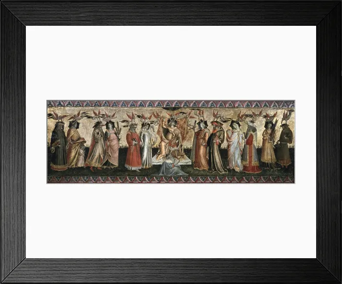 Framed Print : PONTE, Giovanni dal (1376-1437). The Seven Liberal Arts. ca. 1435. Panel for the front side of a chest. In the middle: the Astronomy, armilar sphere and Ptolemy Framed Print : PONTE, Giovanni dal (1376-1437). The Seven Liberal Arts. ca. 1435. Panel for the front side of a chest. In the middle: the Astronomy, armilar sphere and Ptolemy