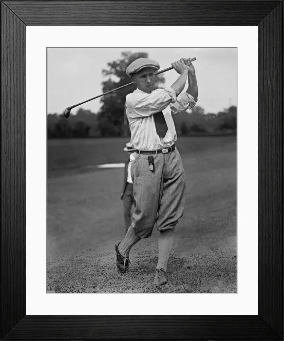 Framed Print : American professional golfer Leo Harvey Diegel in 1921. In 1928 and 1929 he won captured consecutive PGA Championships