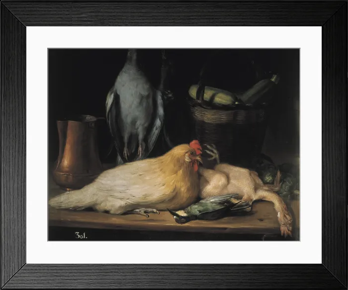 Framed Print : LOPEZ ENGUIDANOS, Jose (1760-1812); LOPEZ ENGUIDANOS, Jose (1760-1812). Still life with chickens and pots.; Still life with chickens and pots. Baroque art. Oil on canvas. SPAIN Framed Print : LOPEZ ENGUIDANOS, Jose (1760-1812); LOPEZ ENGUIDANOS, Jose (1760-1812). Still life with chickens and pots.; Still life with chickens and pots. Baroque art. Oil on canvas. SPAIN