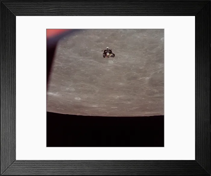 Framed Print : The Apollo 11 Lunar Module ascending from Moon's surface. July 20, 1969 Framed Print : The Apollo 11 Lunar Module ascending from Moon's surface. July 20, 1969
