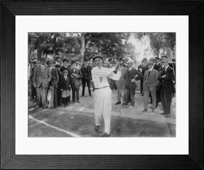 Framed Print : American golfer Francis DeSales Ouimet at the 1913 U.S. Open in Brookline, MA. Ouimet, a 20 year old amateur won the U.S Framed Print : American golfer Francis DeSales Ouimet at the 1913 U.S. Open in Brookline, MA. Ouimet, a 20 year old amateur won the U.S