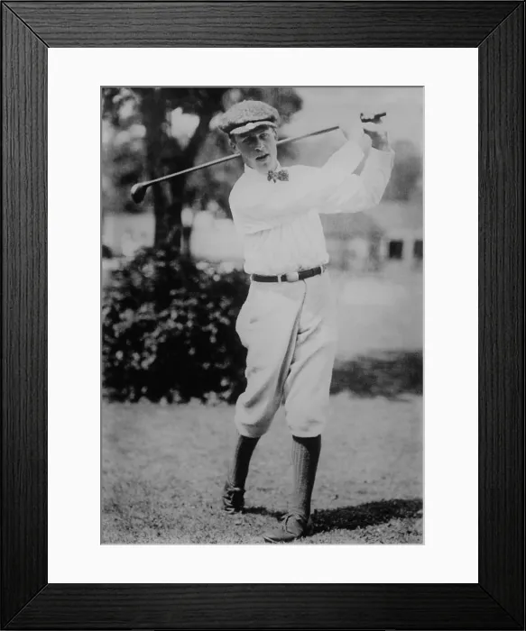 Framed Print : Amateur golfer Bobby Jones dominated the sport from 1923 to his retirement in 1930. He was a child prodigy who won his first title at age six and began competitive play 1919