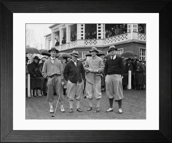 Framed Print : Young Golfers: Jesse W. Sweetser, McKenzie, Bobby Jones, and Finlay, 1928 or 1929. Washington, D.C. Vicinity. Sweetser won the 1922 U.S Framed Print : Young Golfers: Jesse W. Sweetser, McKenzie, Bobby Jones, and Finlay, 1928 or 1929. Washington, D.C. Vicinity. Sweetser won the 1922 U.S