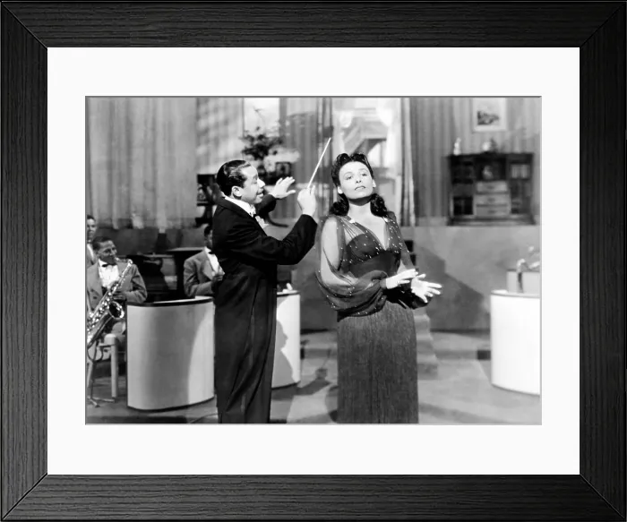 Framed Print : STORMY WEATHER, from left, Cab Calloway, Lena Horne, 1943, TM & Copyright 20th Century Fox Film Corp. All rights reserved