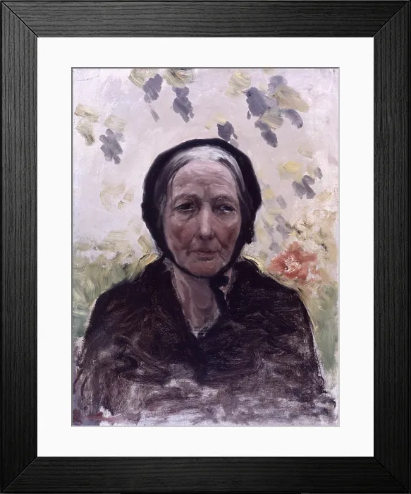 Framed Print : Portrait of Old Woman (Ritratto di vecchia), by Giuseppe De Nittis, 19th Century - Italy, Puglia, Barletta, Giuseppe De Nittis Collection. Whole artwork view Framed Print : Portrait of Old Woman (Ritratto di vecchia), by Giuseppe De Nittis, 19th Century - Italy, Puglia, Barletta, Giuseppe De Nittis Collection. Whole artwork view
