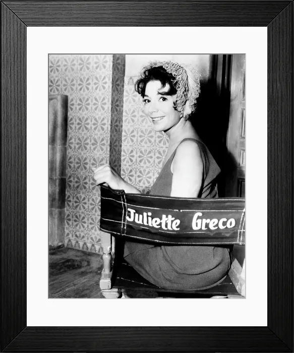 Framed Print : THE SUN ALSO RISES, Juliette Greco, on-set, 1957, TM & Copyright 20th Century Fox Film Corp. All rights reserved