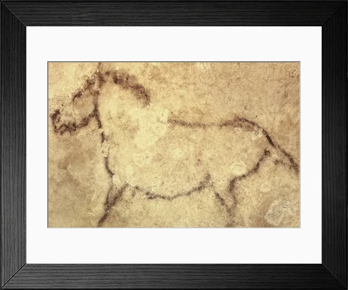 Framed Print : SPAIN. Kortezubi. Horse (13000 BF). Upper Paleolithic. Magdalenian. Cave. - M.C.Esteban / Iberfoto / Everett Collection (351730)**US SALES ONLY** Framed Print : SPAIN. Kortezubi. Horse (13000 BF). Upper Paleolithic. Magdalenian. Cave. - M.C.Esteban / Iberfoto / Everett Collection (351730)**US SALES ONLY**
