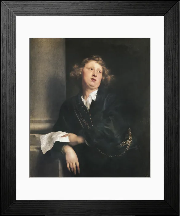 Framed Print : VAN DYCK, Sir Anthony (1599-1641). The Musician Hendrik Liberti. 1627 - 1632. Flemish art. Oil on canvas. SPAIN. Madrid. Prado Museum