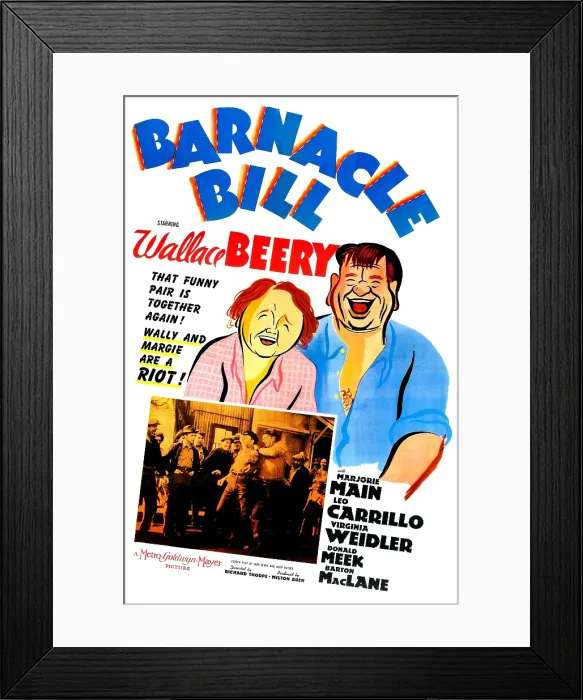 Framed Print : BARNACLE BILL, US poster, from left: Wallace Beery, Marjorie Main, 1941 Framed Print : BARNACLE BILL, US poster, from left: Wallace Beery, Marjorie Main, 1941