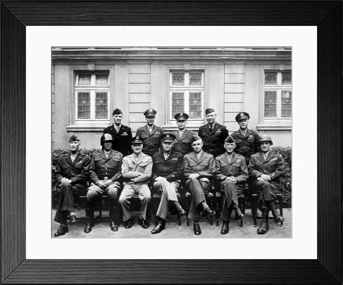 Framed Print : Victorious American World War 2 Commanders in Europe, 1945 Framed Print : Victorious American World War 2 Commanders in Europe, 1945