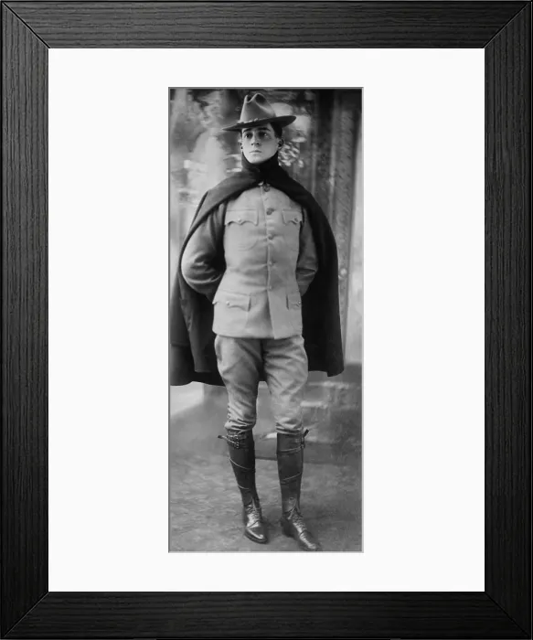 Framed Print : Major Douglas MacArthur, as an Engineering Officer on the Army General Staff during World War 1. Ca. 1916. (BSLOC_2013-12_86)
