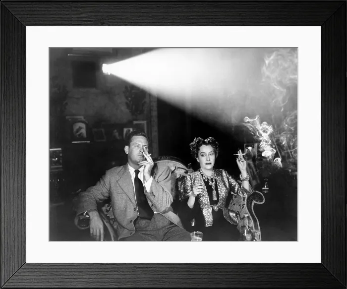 Framed Print : SUNSET BOULEVARD, from left, William Holden, Gloria Swanson, 1950