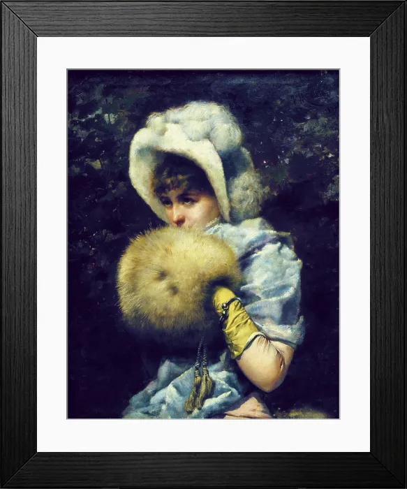 Framed Print : MASRIERA I MANOVENS, Francesc (1842-1902). Winter of 1882. 1882. Modernism. Oil on canvas. SPAIN. Barcelona. National Art Museum of Catalonia. - P