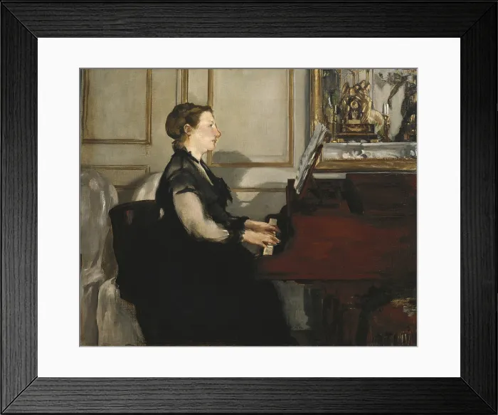 Framed Print : MANET, edouard (1832-1883). Madame Manet at the Piano (Madame Manet au piano). 1868. Suzanne Leenhoff, sister of the Dutch sculptor Ferdinand Leenhoff. Impressionism Framed Print : MANET, edouard (1832-1883). Madame Manet at the Piano (Madame Manet au piano). 1868. Suzanne Leenhoff, sister of the Dutch sculptor Ferdinand Leenhoff. Impressionism