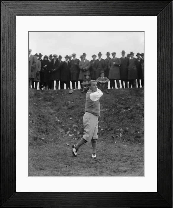 Framed Print : American professional golfer Gene Sarazen, Dec. 9, 1922. 1922 was his break-out year when he won the U.S. Open and PGA Championship. (BSLOC_2015_17_120) Framed Print : American professional golfer Gene Sarazen, Dec. 9, 1922. 1922 was his break-out year when he won the U.S. Open and PGA Championship. (BSLOC_2015_17_120)