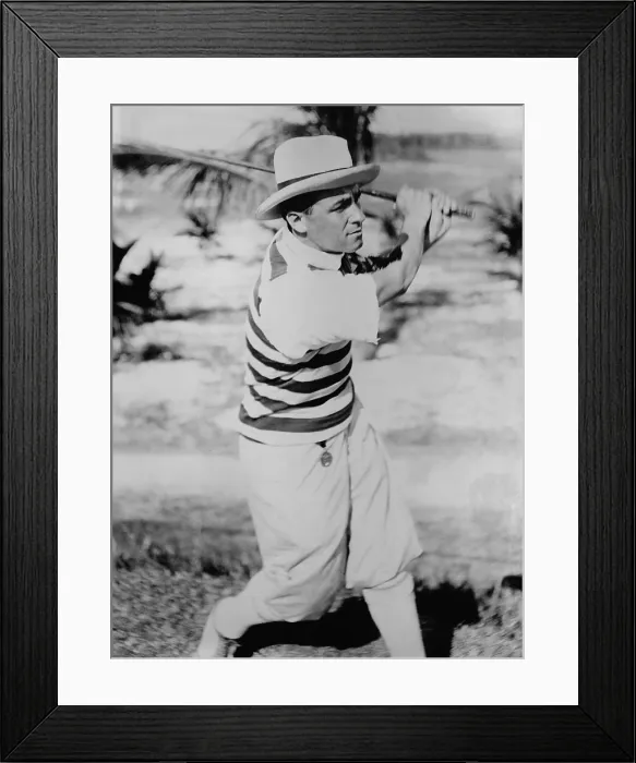 Framed Print : American professional golfer Gene Sarazen playing in Miami, Florida. The 19 year old was recuperating from an appendectomy. Dec. 1921. (BSLOC_2015_17_116) Framed Print : American professional golfer Gene Sarazen playing in Miami, Florida. The 19 year old was recuperating from an appendectomy. Dec. 1921. (BSLOC_2015_17_116)