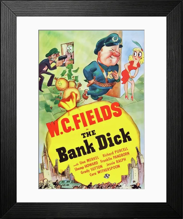 Framed Print : THE BANK DICK, top center: W.C. Fields, 1940 Framed Print : THE BANK DICK, top center: W.C. Fields, 1940