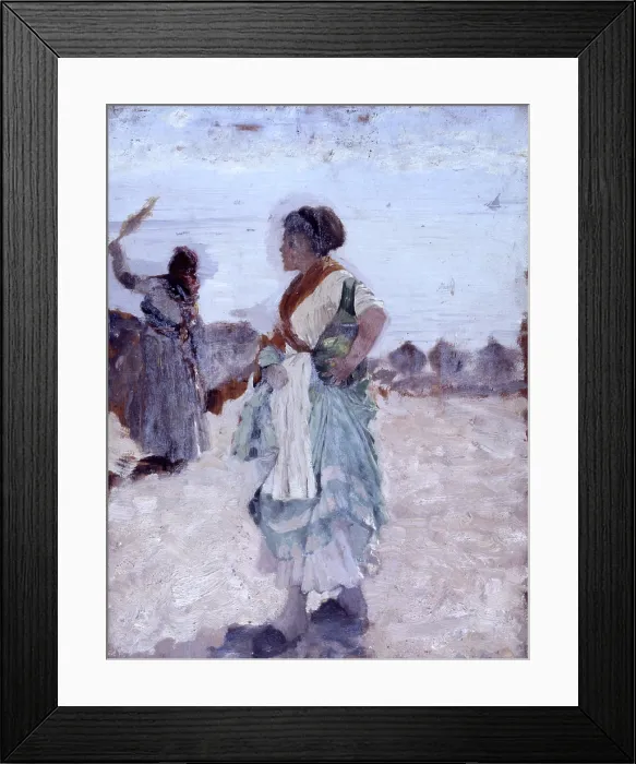 Framed Print : Waiting (In attesa), by Giuseppe De Nittis, 19th Century - Italy, Puglia, Barletta, Giuseppe De Nittis Collection. Whole artwork view