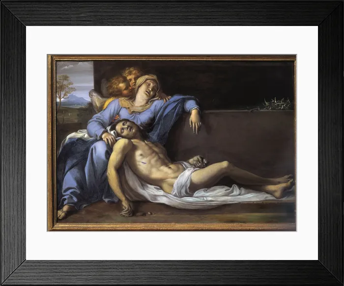 Framed Print : CARRACHE, Annibale. Lamentation of Christ (Piet). 1603. Painting on copper. Baroque art. Oil on wood. AUSTRIA. Vienna. Kunsthistorisches Museum Vienna (Museum of Art History) Framed Print : CARRACHE, Annibale. Lamentation of Christ (Piet). 1603. Painting on copper. Baroque art. Oil on wood. AUSTRIA. Vienna. Kunsthistorisches Museum Vienna (Museum of Art History)