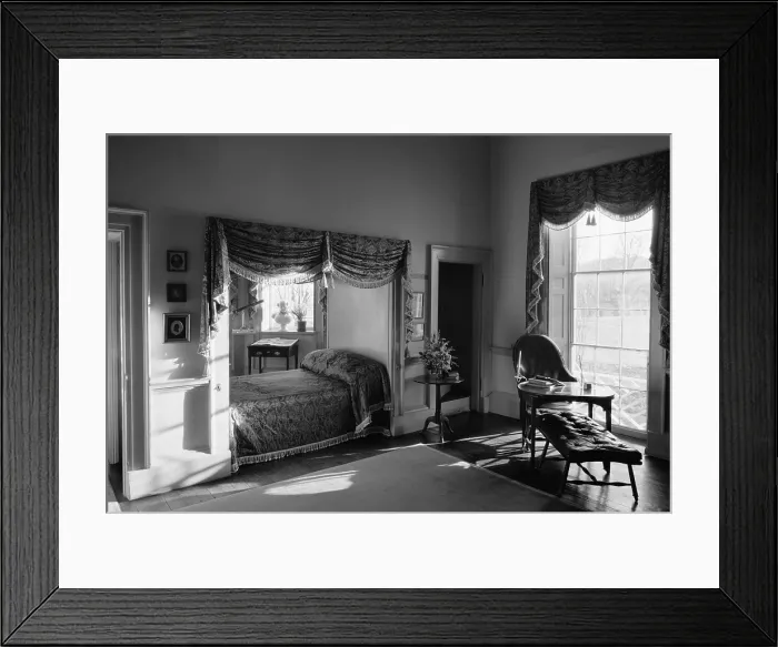 Framed Print : Monticello, the home built by Thomas Jefferson in the 1770s. Jefferson's bed and study. 1978 Framed Print : Monticello, the home built by Thomas Jefferson in the 1770s. Jefferson's bed and study. 1978
