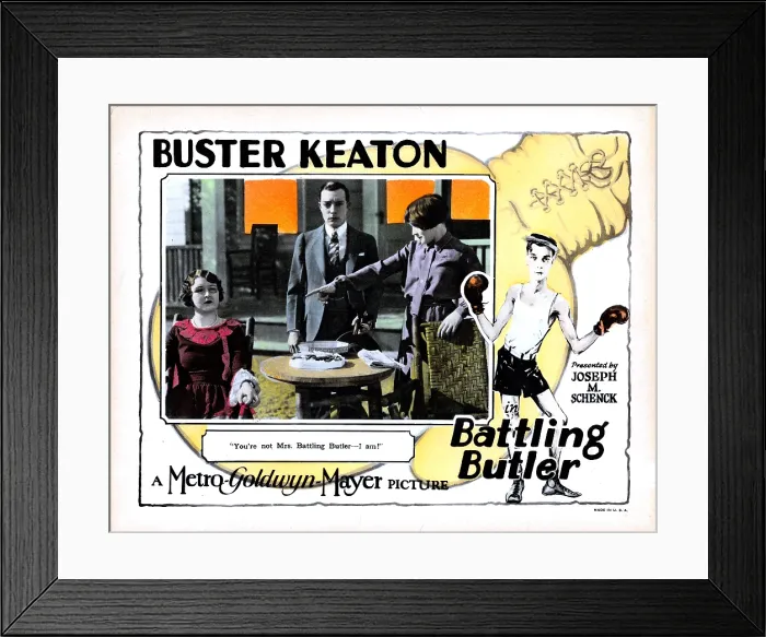Framed Print : BATTLING BUTLER, lobbycard, Buster Keaton (center), Sally O'Neil (right), 1926
