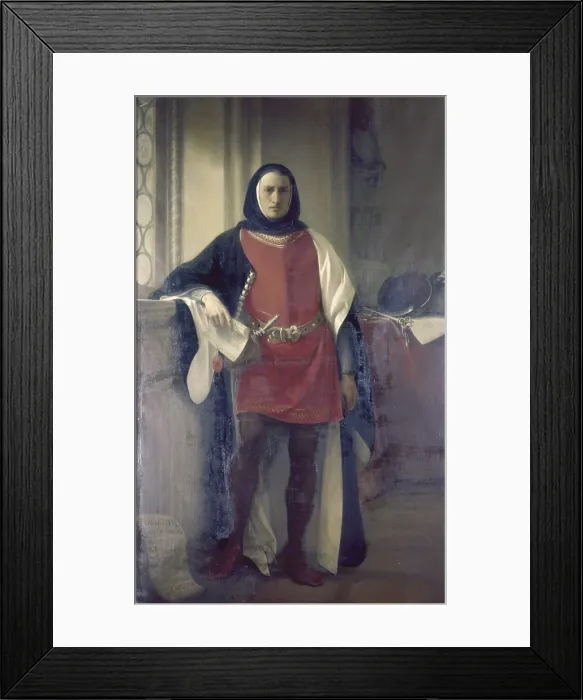 Framed Print : Odizzo II d'Este, by Carlo Antonio Goldoni, Ca 1846, 19th Century, oil on canvas - Italy, Emilia-Romagna, Modena, Military Academy. Whole artwork view
