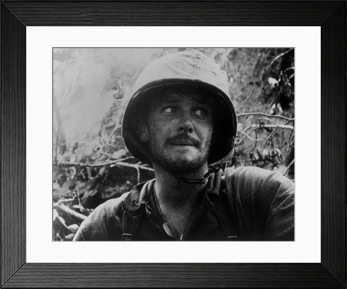 Framed Print : U.S. Marine in battle of Peleliu Island. Sept.-Nov. 1944. Peleliu was the sight of some of the toughest fighting between U.S. and Japanese forces. World War 2, Pacific Ocean Framed Print : U.S. Marine in battle of Peleliu Island. Sept.-Nov. 1944. Peleliu was the sight of some of the toughest fighting between U.S. and Japanese forces. World War 2, Pacific Ocean