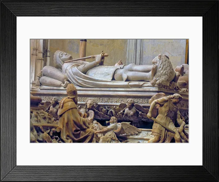 Framed Print : SPAIN. Granada. Royal Chapel. Royal Mausoleums. Mausoleum of Joanna and Philip of Castile. Designed by Domenico Fancelli, Bartolome Ordonez and Pietro de Carona, 1517