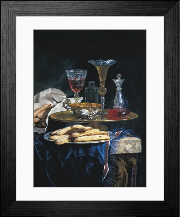 Framed Print : Still Life (The Flies). 16th c.I - XVIII. Baroque art. Oil on canvas. ITALY. Rome. Galleria Nazionale d'Arte Antica (National Gallery of Ancient Art)