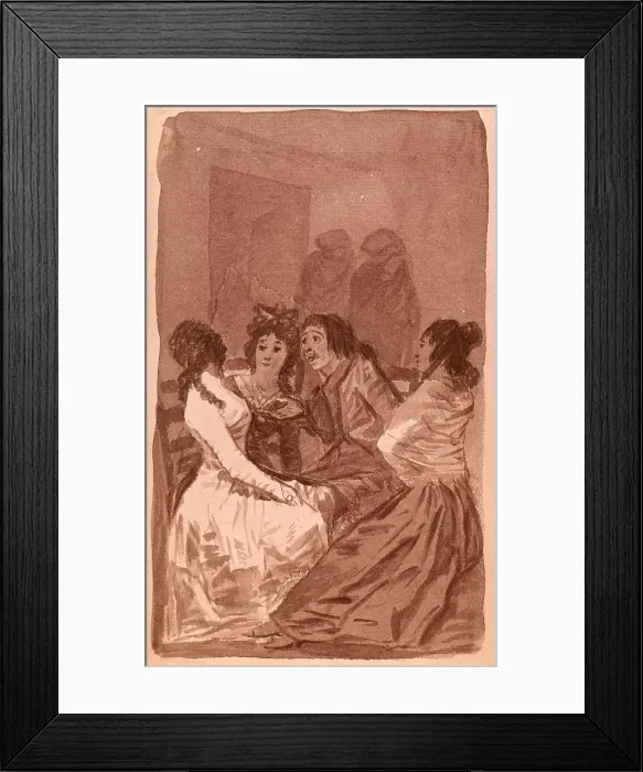 Framed Print : GOYA Y LUCIENTES, Francisco de (1746-1828). The Gathering. 1790s. Wash painting. Drawing. SPAIN. Madrid. Prado Museum Framed Print : GOYA Y LUCIENTES, Francisco de (1746-1828). The Gathering. 1790s. Wash painting. Drawing. SPAIN. Madrid. Prado Museum