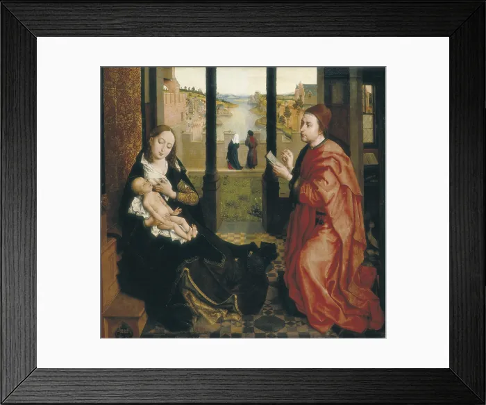 Framed Print : WEYDEN, Rogier van der (1400-1464). St Luke Drawing the Virgin. ca. 1435 - 1440. Detail. Flemish art. Oil on canvas. RUSSIA. Saint Petersburg. State Hermitage Museum. - C Framed Print : WEYDEN, Rogier van der (1400-1464). St Luke Drawing the Virgin. ca. 1435 - 1440. Detail. Flemish art. Oil on canvas. RUSSIA. Saint Petersburg. State Hermitage Museum. - C