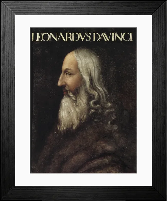Framed Print : LEONARDO DA VINCI (1452-1519). Painting. ITALY. Florence. Galleria degli Uffizi (Uffizi Gallery). - J. Bedmar / Iberfoto / Everett Collection (570707)**US SALES ONLY**