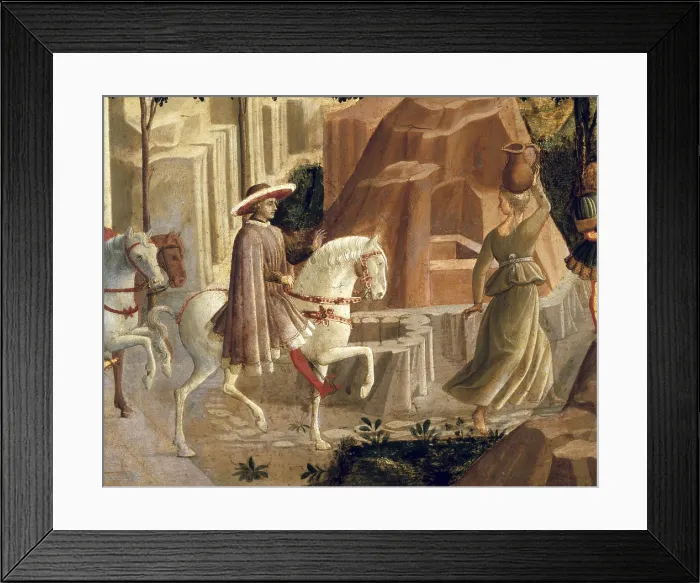 Framed Print : PESELLINO, Francesco di Stefano, called Il (1422-1457). History of Griselda: meeting and wedding of Gualtieri and Griselda. ca. 1450