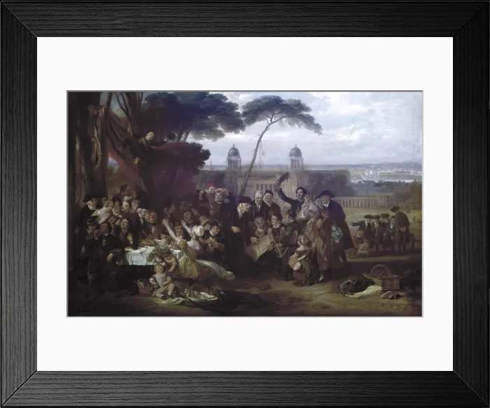 Framed Print : The Greenwich Pensoners, by John Burnet, 19th Century, oil on canvas - Great Britain, London, Wellington Museum. Whole artwork view