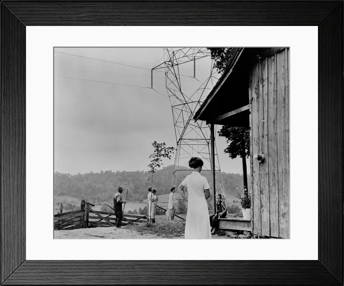 Framed Print : Rural electrification in the Tennessee Valley Framed Print : Rural electrification in the Tennessee Valley