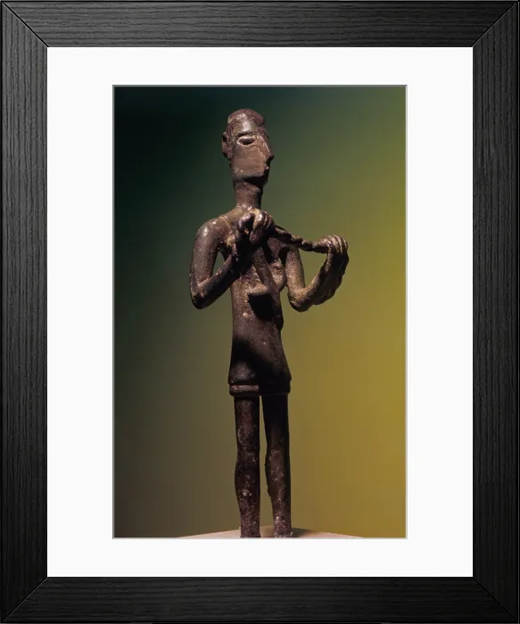 Framed Print : Man with a Sling, 9th - 6th Century b.C. bronze, 15 cm h - Italy, Sardinia, Cagliari, National Archeological Museum. Whole artwork view Framed Print : Man with a Sling, 9th - 6th Century b.C. bronze, 15 cm h - Italy, Sardinia, Cagliari, National Archeological Museum. Whole artwork view