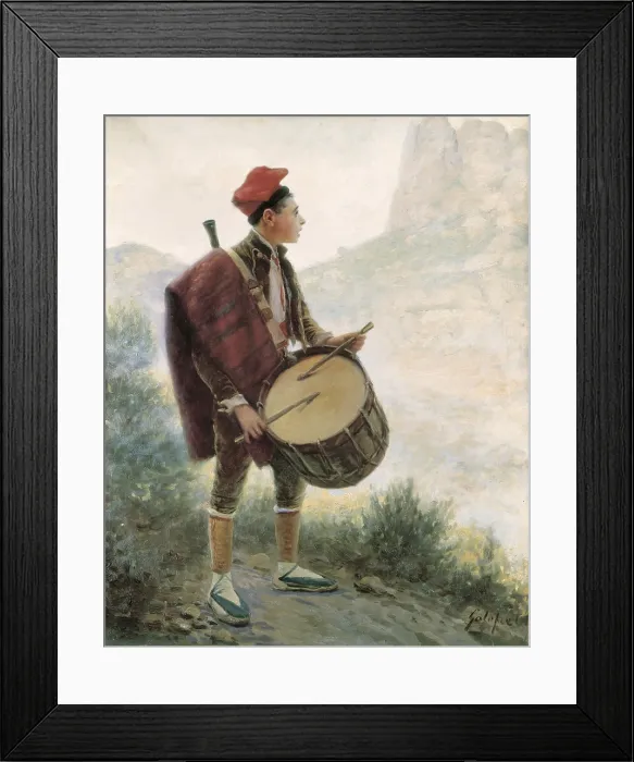 Framed Print : GALOFRE I OLLER, Francesc (1865-1942). The Bruc Drummer. Peninsular War. Oil on canvas. SPAIN. Madrid. Ministry of Treasury Framed Print : GALOFRE I OLLER, Francesc (1865-1942). The Bruc Drummer. Peninsular War. Oil on canvas. SPAIN. Madrid. Ministry of Treasury