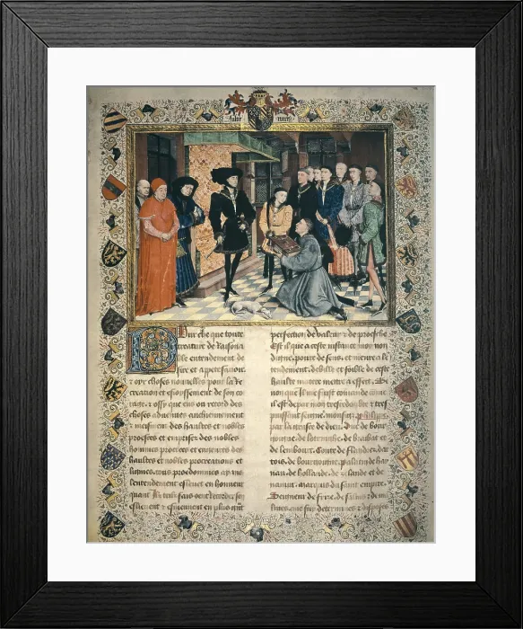 Framed Print : WEYDEN, Rogier van der (1400-1464). The Chronicles of Hainaut. 1447 - 1448. First Crusade. Council of Clermont (1095)