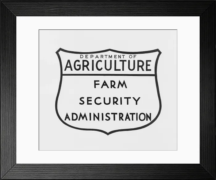 Framed Print : Farm Security Administration emblem Framed Print : Farm Security Administration emblem