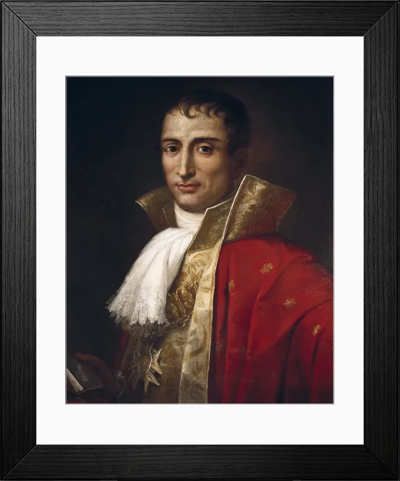 Framed Print : FLAUGIER, Joseph (1757-1813). Portrait of Joseph I. 1808-1813. Neoclassicism. Oil on canvas. SPAIN. Madrid. Museo de Historia