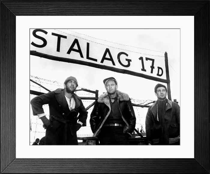 Framed Print : STALAG 17, Robert Strauss, William Holden, Harvey Lembeck, 1953 Framed Print : STALAG 17, Robert Strauss, William Holden, Harvey Lembeck, 1953